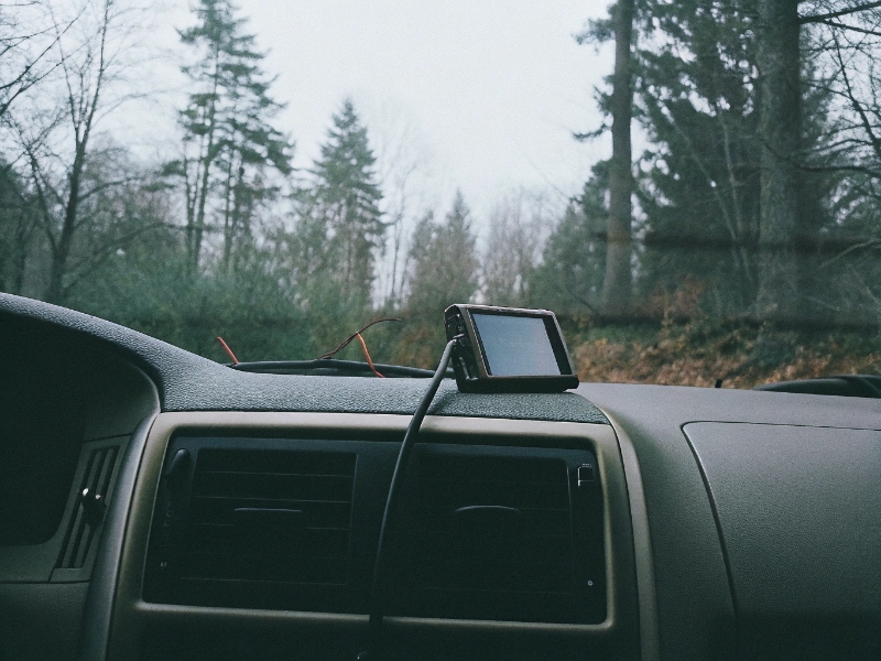 OBD diagnostic computer scanner connected to vehicle system